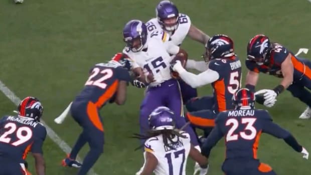 Broncos’ Kareem Jackson Seemed to Get Away With a Very Dirty Hit Against Vikings QB Josh Dobbs.