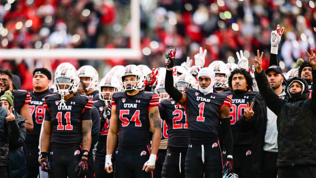 Nov 25, 2023; Salt Lake City, Utah, USA; Utah Utes during the moment of loudness in the fourth quarter against the Colorado Buffaloes at Rice-Eccles Stadium. Mandatory Credit: Christopher Creveling-USA TODAY Sports