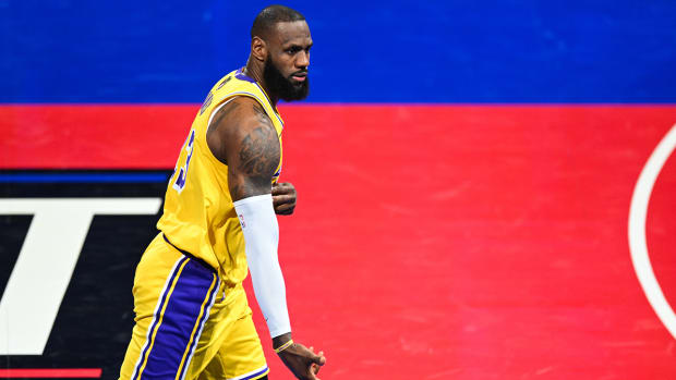 Los Angeles Lakers star LeBron James during the NBA in-season tournament