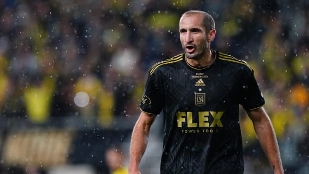 Chiellini during Los Angeles FC's 2-1 loss to the Crew in the MLS Cup final on Dec. 9, 2023.