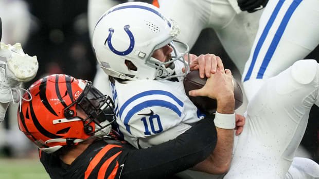 Indianapolis Colts QB Gardner Minshew Sacked by Bengals