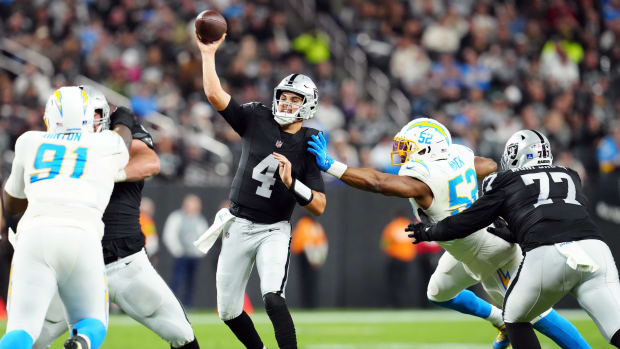 Aidan O'Connell Under Fire in Las Vegas Raiders Win Over the Los Angeles Chargers