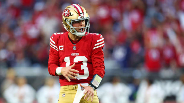 San Francisco quarterback Brock Purdy tossed four touchdown passes against the Cardinals in Week 15.