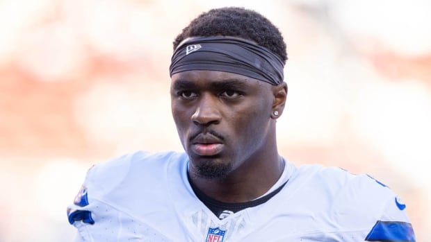 Jayron Kearse of the Dallas Cowboys looks on during a game.