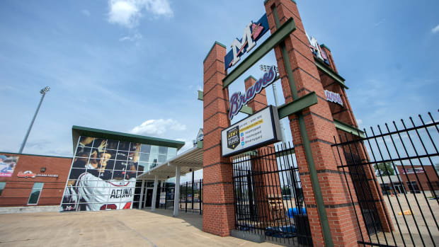 The Mississippi Braves kick off the season at Trustmark Park, seen Wednesday, April 5, 2023, with a night game against the Biloxi Shuckers on Friday at 6:35 p.m. Tcl Mbraves  