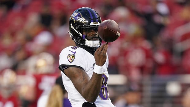 Baltimore Ravens quarterback Lamar Jackson during the Christmas Day win against the San Francisco 49ers.