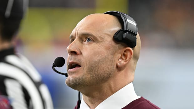 Dec 26, 2023; Detroit, MI, USA; Minnesota Golden Gophers head coach P.J. Fleck on the sidelines during their game against the Bowling Green Falcons in the first quarter at Ford Field.