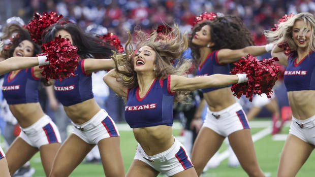Houston Texans cheerleaders perform during the game against the Tennessee Titans at NRG Stadium. Mandatory Credit: Troy Taormina-USA TODAY Sports