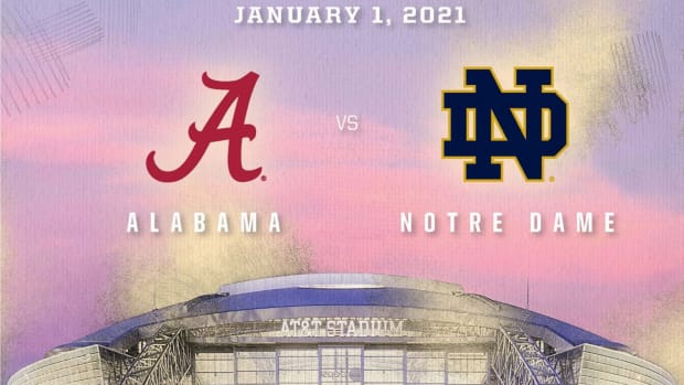 2021 Rose Bowl at Arlington, Texas, game program: Alabama vs. Notre Dame