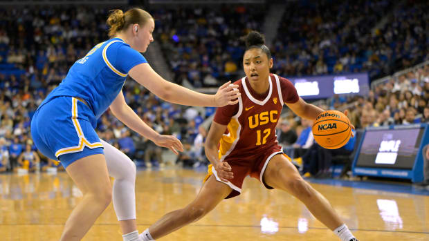 USC Trojans guard JuJu Watkins women's basketball UCLA Bruins forward Lina Sontag