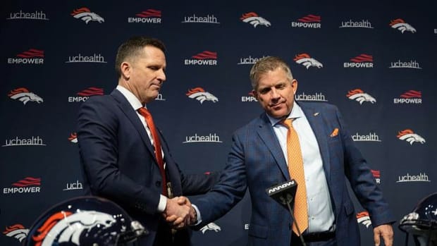 Denver Broncos GM George Paton and head coach Sean Payton.