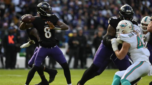 Baltimore Ravens quarterback Lamar Jackson vs. Miami Dolphins