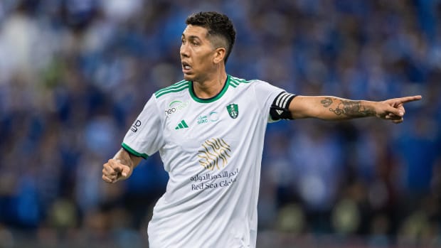 Roberto Firmino pictured playing for Al-Ahli in the Saudi Pro League in October 2023