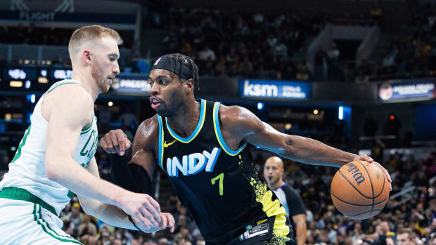 Indiana Pacers guard Buddy Hield Boston Celtics
