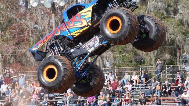 Elliot Miller's "Colossus" catches air during Sunday's event. Photo courtesy Dylan Spaulding.
