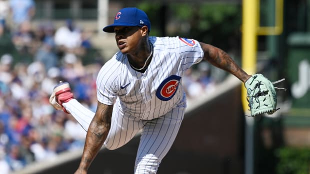 Sep 23, 2023; Chicago, Illinois, USA; Chicago Cubs starting pitcher Marcus Stroman (0) pitches against the Colorado Rockies during the first inning at Wrigley Field. Mandatory Credit: Matt Marton-USA TODAY Sports