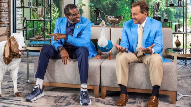 Deion Sanders and Nick Saban in Aflac commercials