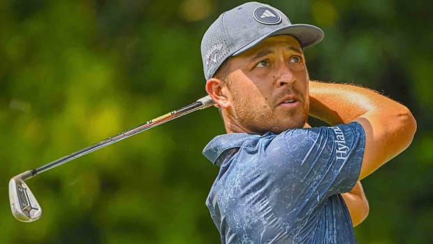 Xander Schauffele is pictured at the 2023 Tour Championship at East Lake Golf Club in Atlanta, Ga.