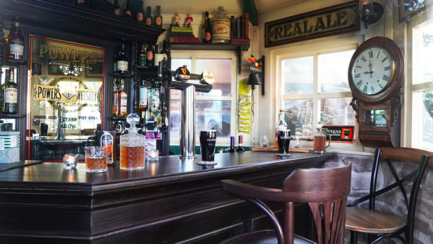 A custom-built Pub Og Irish bar.