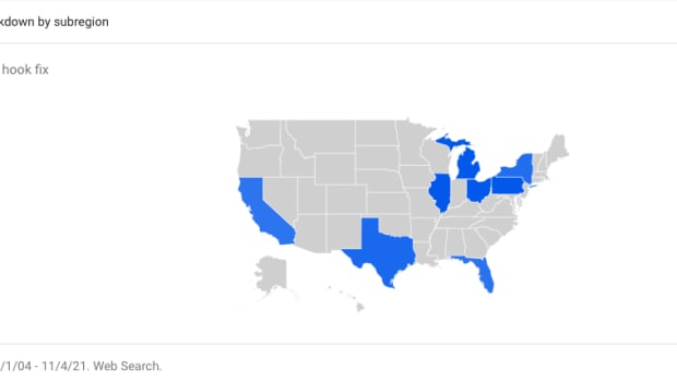 The states that most often search for slice fixes.