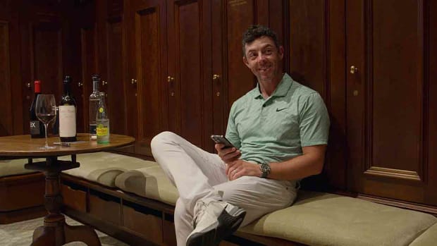 Rory McIlroy is pictured in a PGA Tour locker room in Netflix's documentary series "Full Swing."