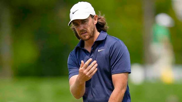 Tommy Fleetwood is pictured during the 2023 PGA Championship.