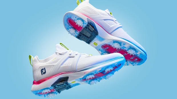 FootJoy’s new HyperFlex Carbon Hero Mens golf shoes.