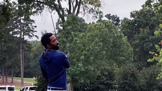 J.R. Smith makes his competitive college golf debut for North Carolina A&T.