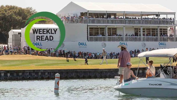 The 2022 WGC-Dell Match Play Championship is pictured along with the Weekly Read logo.