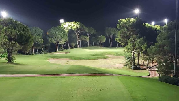 Lights on for night golf at the Maxx Royal Montgomerie course in Turkey.