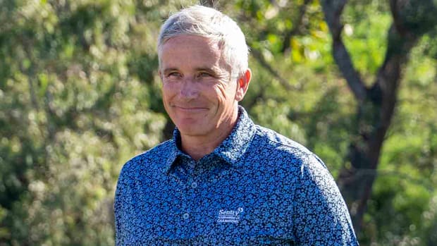 PGA Tour Commissioner Jay Monahan is pictured at the 2023 Sentry Tournament of Champions.