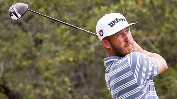 Kevin Chappell plays during the 2023 Valero Texas Open golf tournament at TPC San Antonio.