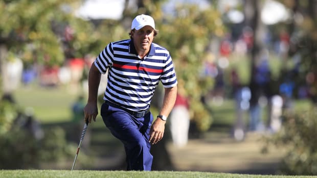 Phil Mickelson plays the 2012 Ryder Cup at Medinah.