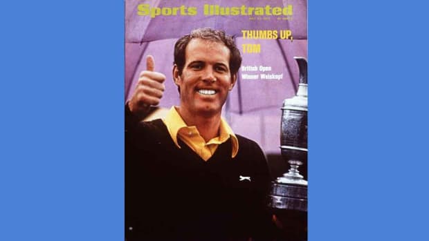 Tom Weiskopf on the cover of Sports Illustrated after winning the 1973 British Open.