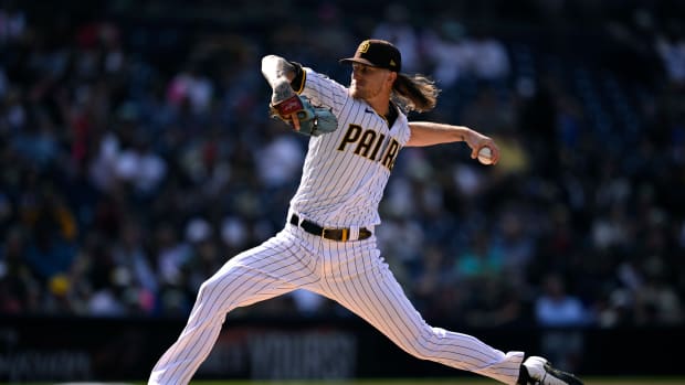 Sep 20, 2023; San Diego, California, USA; San Diego Padres relief pitcher Josh Hader (71) throws a pitch against the Colorado Rockies during the ninth inning at Petco Park. Mandatory Credit: Orlando Ramirez-USA TODAY Sports
