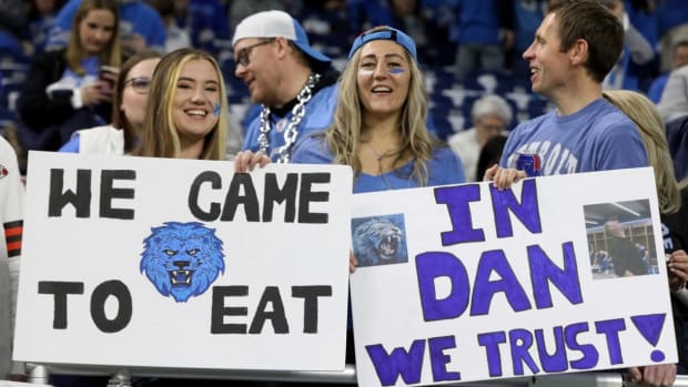 Detroit Lions fans at Ford Field.