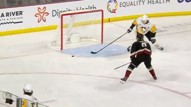 Pittsburgh Penguins score an own goal against the Arizona Coyotes
