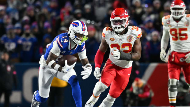 Bolton chases Bills wide receiver Stefon Diggs during the Chiefs' 27-24 win over Buffalo in the AFC divisional round on Jan. 21, 2024.