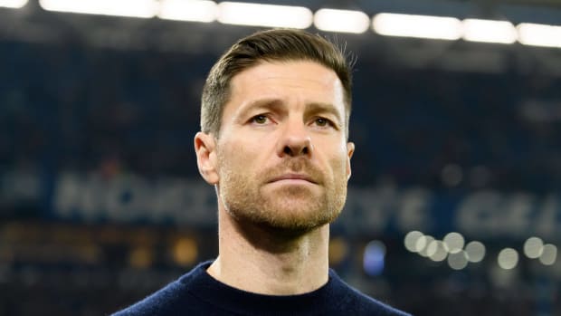 Bayer Leverkusen manager Xabi Alonso pictured in April 2023
