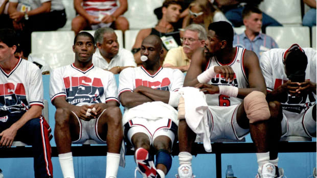 1992 Barcelona Summer Olympic Games - Magic Johnson, Michael Jordan, Patrick Ewing
