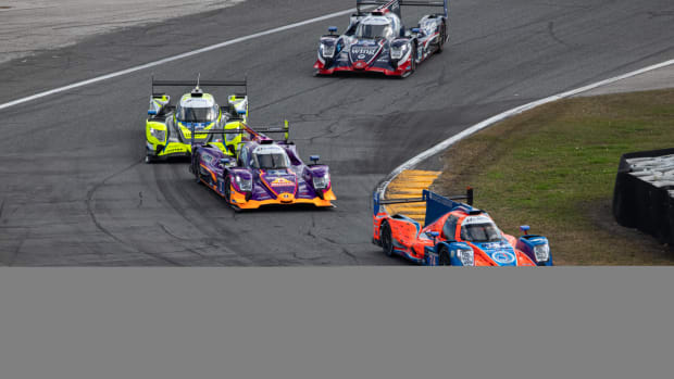 Action was tight in the opening hours of the Rolex 24 Hours of Daytona. Photo: Logan Butler for AutoRacingDigest.com.