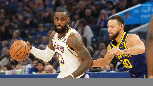 lebron james stephen curry warriors lakers