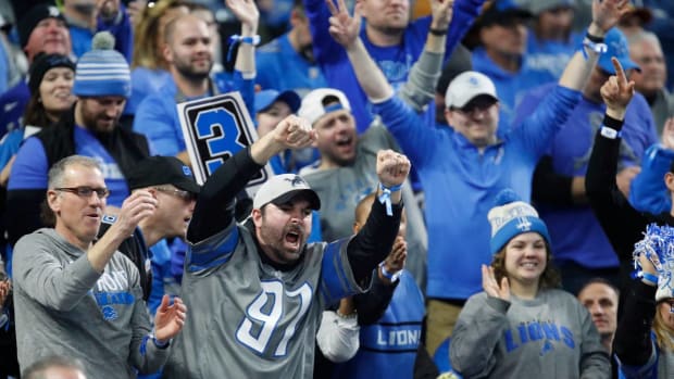 Detroit Lions fans at Ford Field