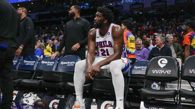 Did the Sixers add Joel Embiid to the injury report for Monday's game against the Portland Trail Blazers?