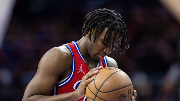 Tyrese Maxey is questionable against the Blazers on Monday.