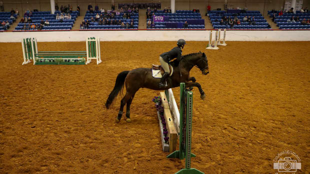 TCU Equestrian versus Delaware State at the Fort Worth Stock Show and Rodeo.
