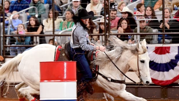 Ashley Castleberry dominated the barrel racing in Bracket 5 of the Fort Worth Stock Show & Rodeo’s ProRodeo Tournament.
