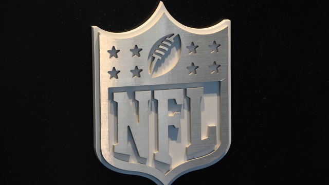 Apr 27, 2017; Philadelphia, PA, USA; NFL Shield logo at the 2017 NFL Draft at the Philadelphia Museum of Art.