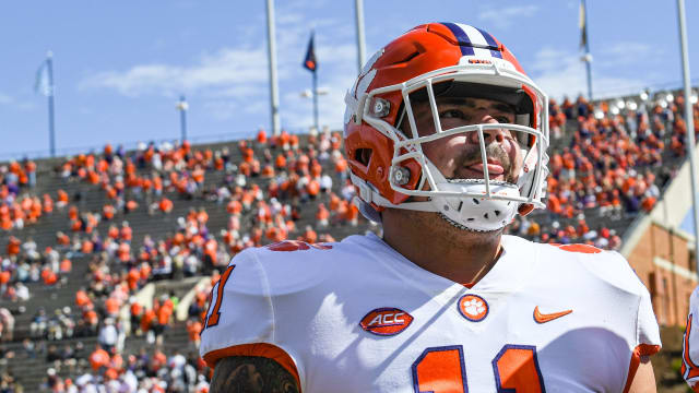Bryan Bresee looks on ahead of Clemson's matchup with Wake Forest.