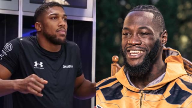 Former world boxing heavyweight champions Anthony Joshua and Deontay Wilder.